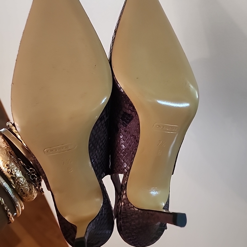 COACH ALENA SLINGBACK HEELS - Picture 6 of 10